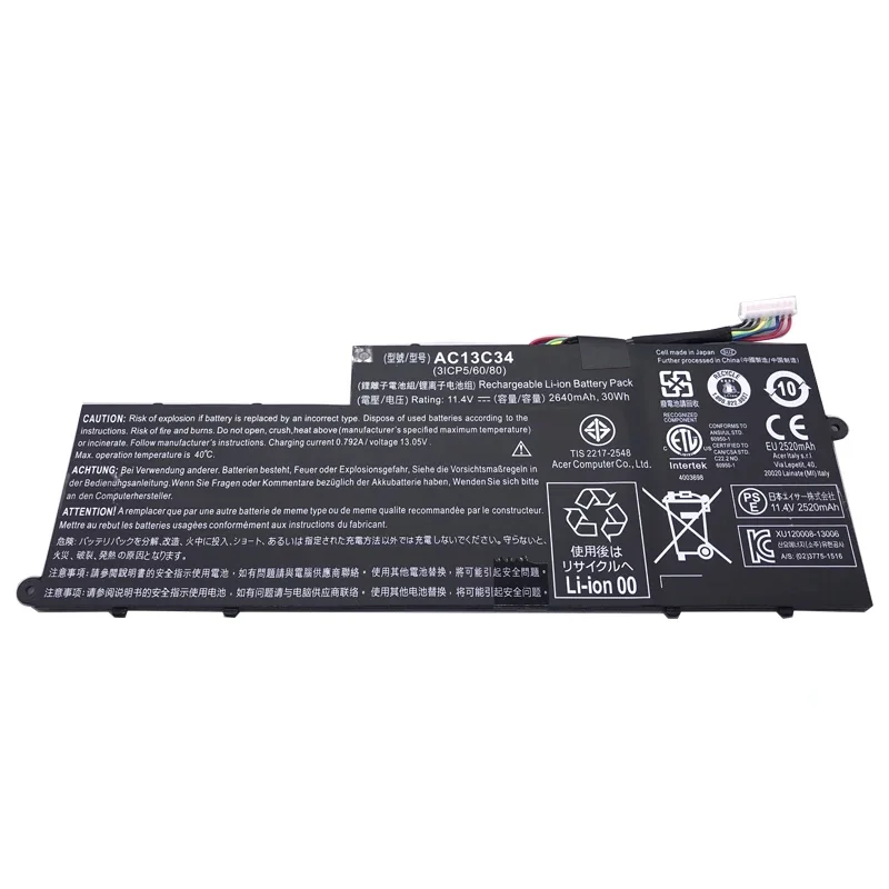 LMDTK New Laptop Battery For Acer Aspire V5-122P 132 E3-111 112 ES1-111M MS237 KT.00303.005 AC13C34