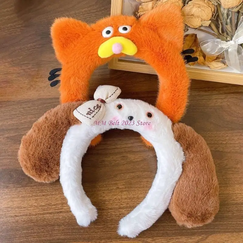 49ME การ์ตูนน่ารัก Animal Hairhoop Plush Hairband ชุดรูปแบบเหตุการณ์อุปกรณ์เสริมวันหยุด