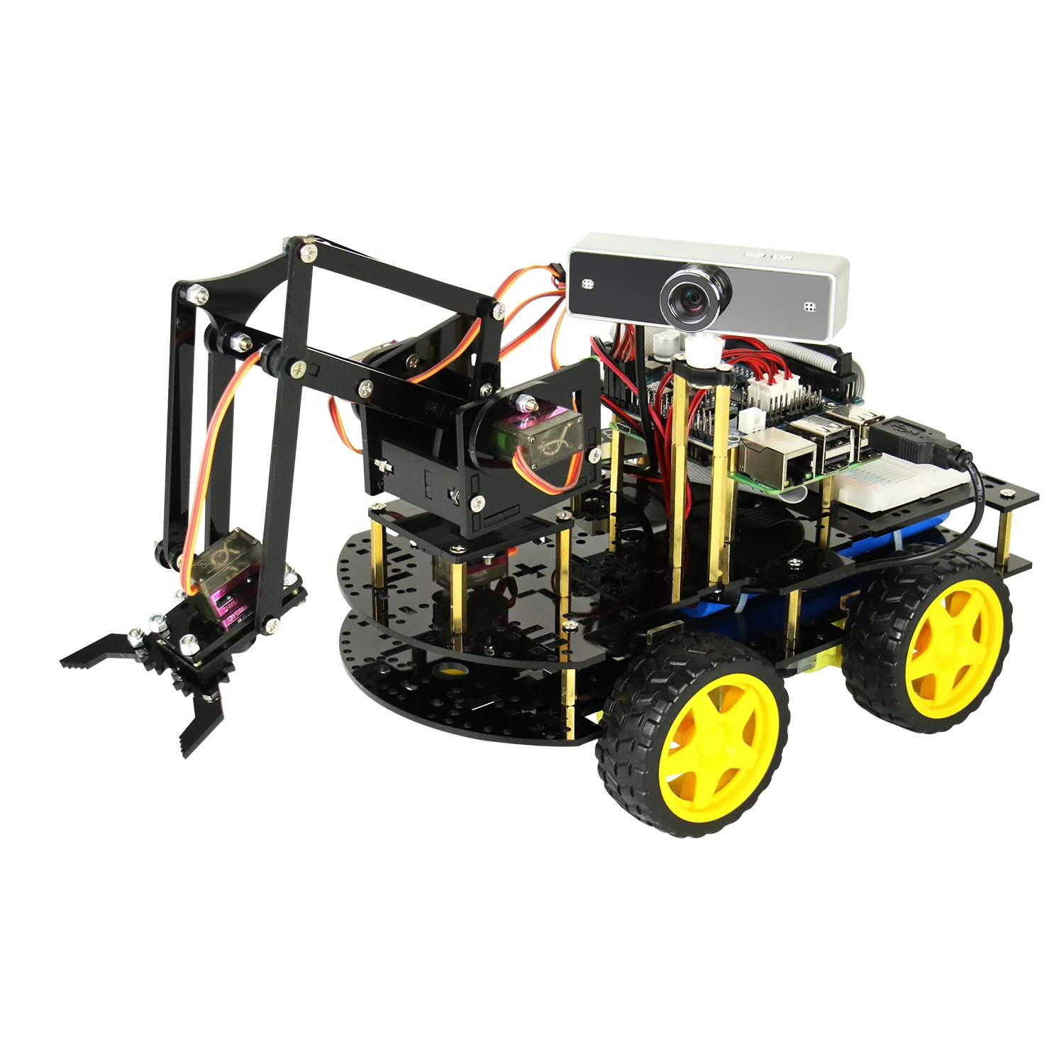 Raspberry Pi 4 B raspberry pi robotic arm car WiFi bluetooth programming robot