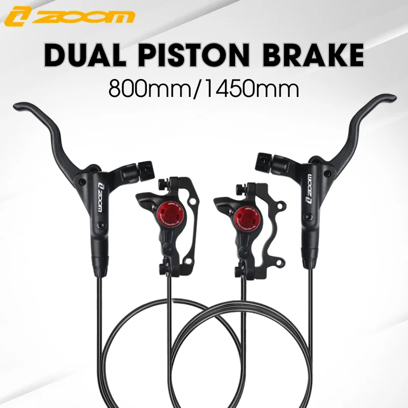 

Bike Hydraulic Disc Brake Set 800/1400mm Double Piston Disc Brake Left Front/Right Rear MTB Bicycle Oil Pressure Bicycle Parts