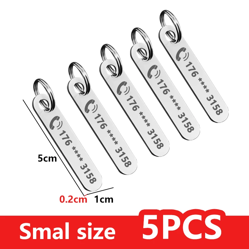 Stainless Steel Stainless Steel  Anti-lost Keychain Personalized Customized Keyring for Car Name Men Women Gift Key Chain