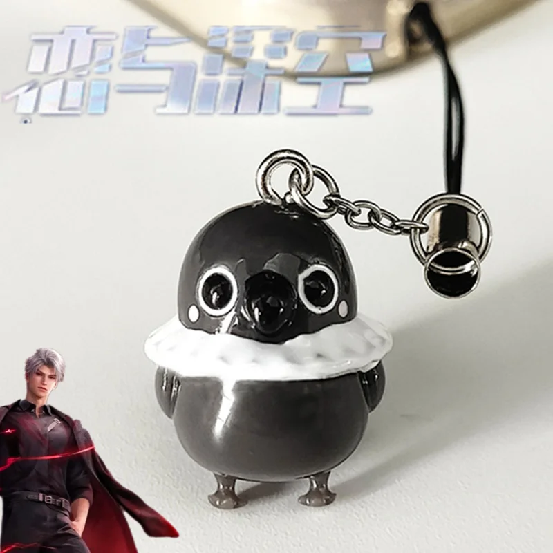 Game Love And Deepspace Sylus Cosplay Phone Chain Grumpy Crow Pendant Keyring Bag Keychain Accessories Halloween Props Key Chain