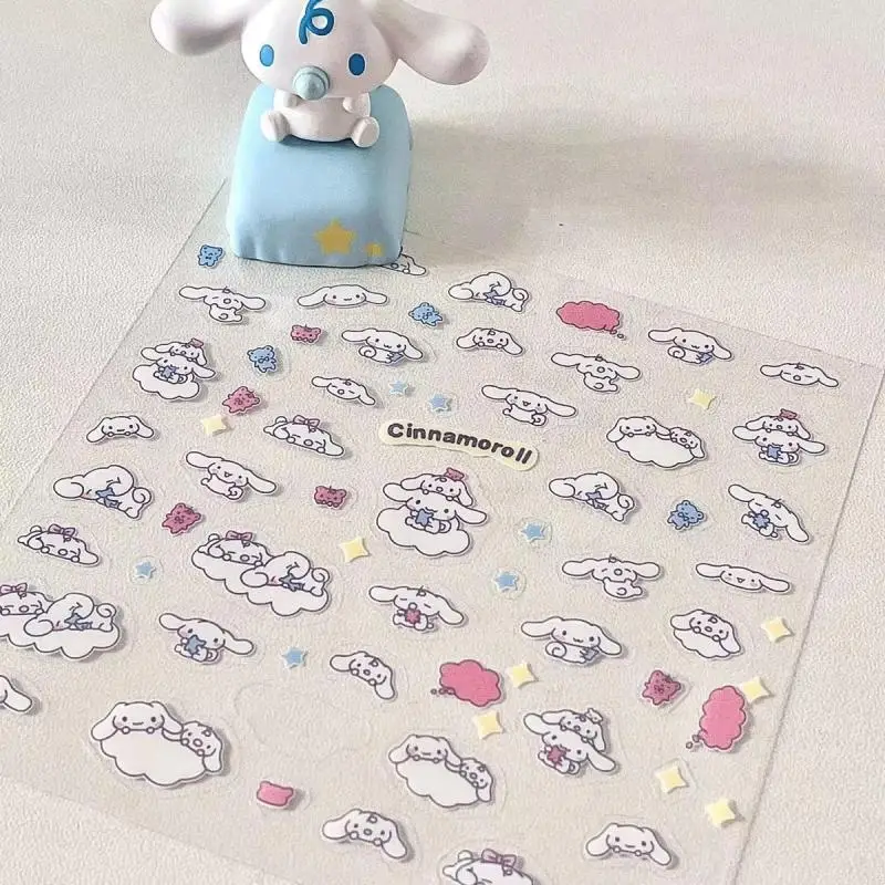 Kawaii Cute Sanrio Hellokitty My Melody Kuromi Cinnamoroll Stickers Decoration Waterproof Diy Cute Girl Birthday Gift Girlfriend