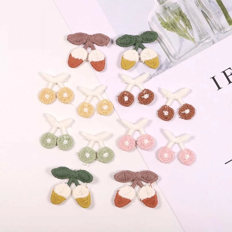 20pcs Clothes hat decoration cute small patch diy embroidery stickers selected fashion colourful mini cherry embroidery cloth st