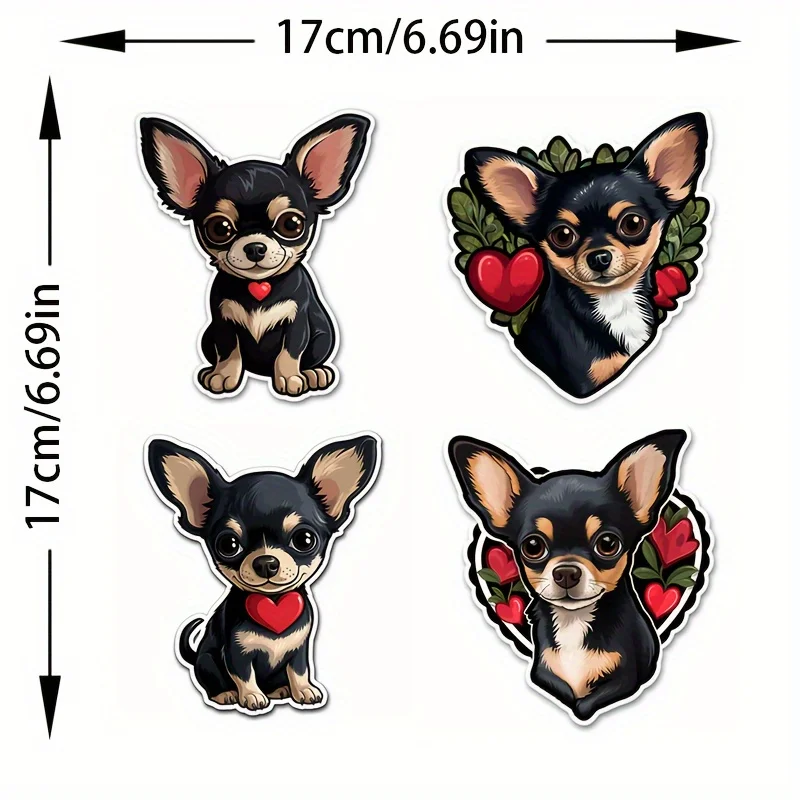 Chihuahua Cute Dog Car Stickers Car Truck Van SUV Motorcycle Vinyl Decals Auto Window Bumper Cute Body Styling Decoration