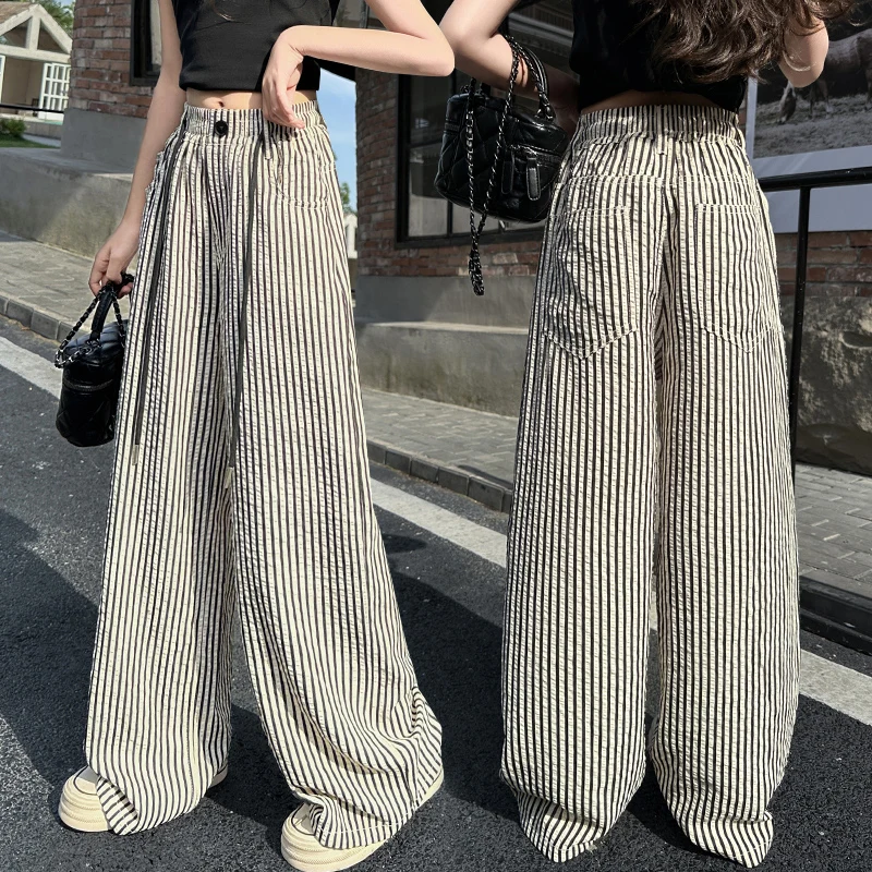 

Baby Girls Wide Leg Pants Tween Girls Ankle-Length Trousers Teen Girls Tightly-Woven Mosquito Pants Toddler Trousers Ages 3-13Y