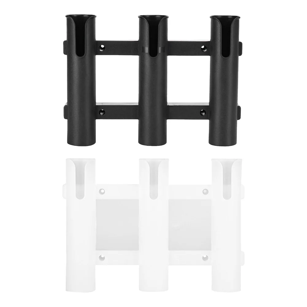3 Tubes Link Fishing Rod Holder Bracket Boat Rod Holders Plastic Fishing Rod Racks for Boat Garage Cooler Trailer