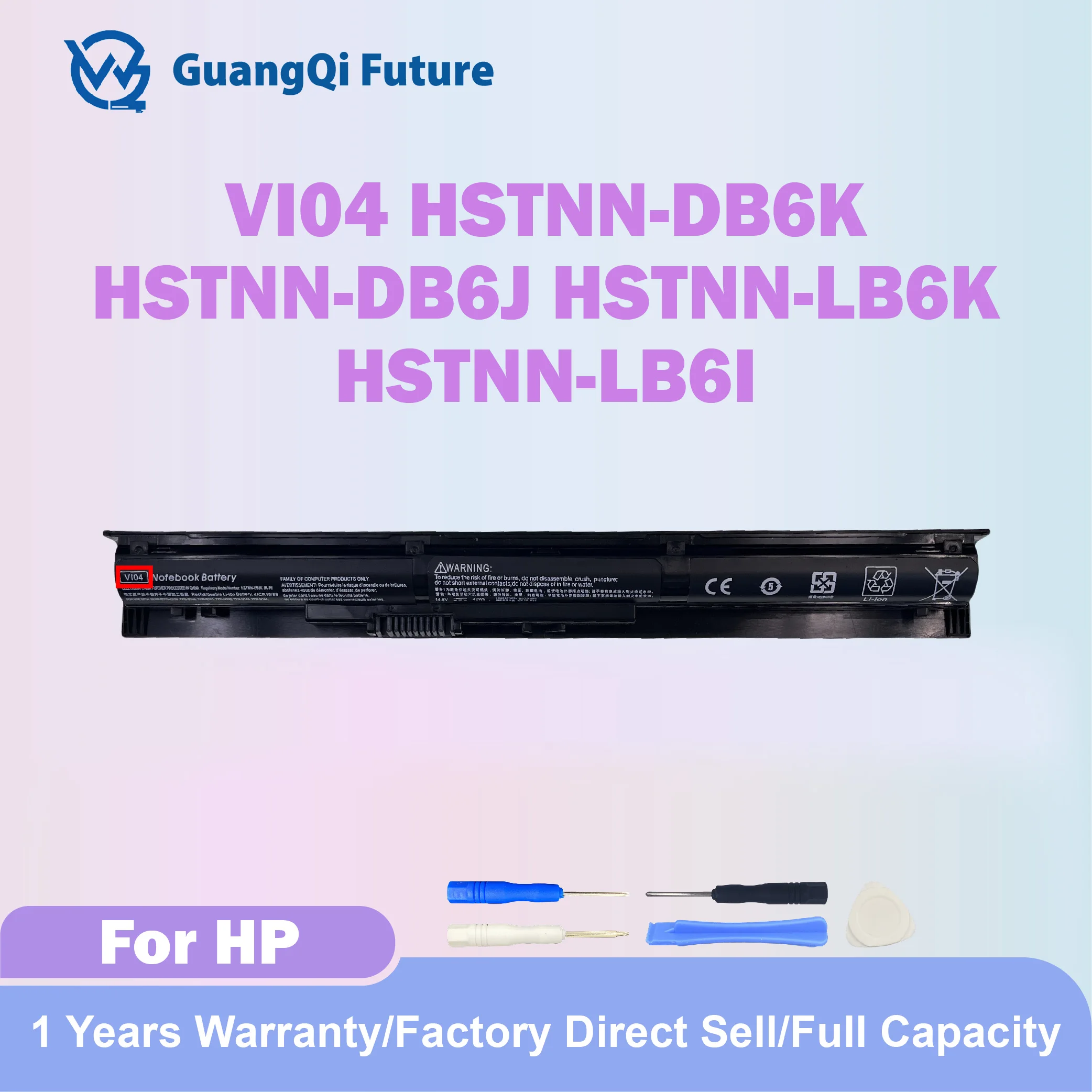 VI04 14.8V 42WH Laptop Battery for HP ProBook 440 G2 450 G2 Envy 14 15 17 Pavilion 15 17 TPN Q139 Q140 Q141 Spare 756743-001