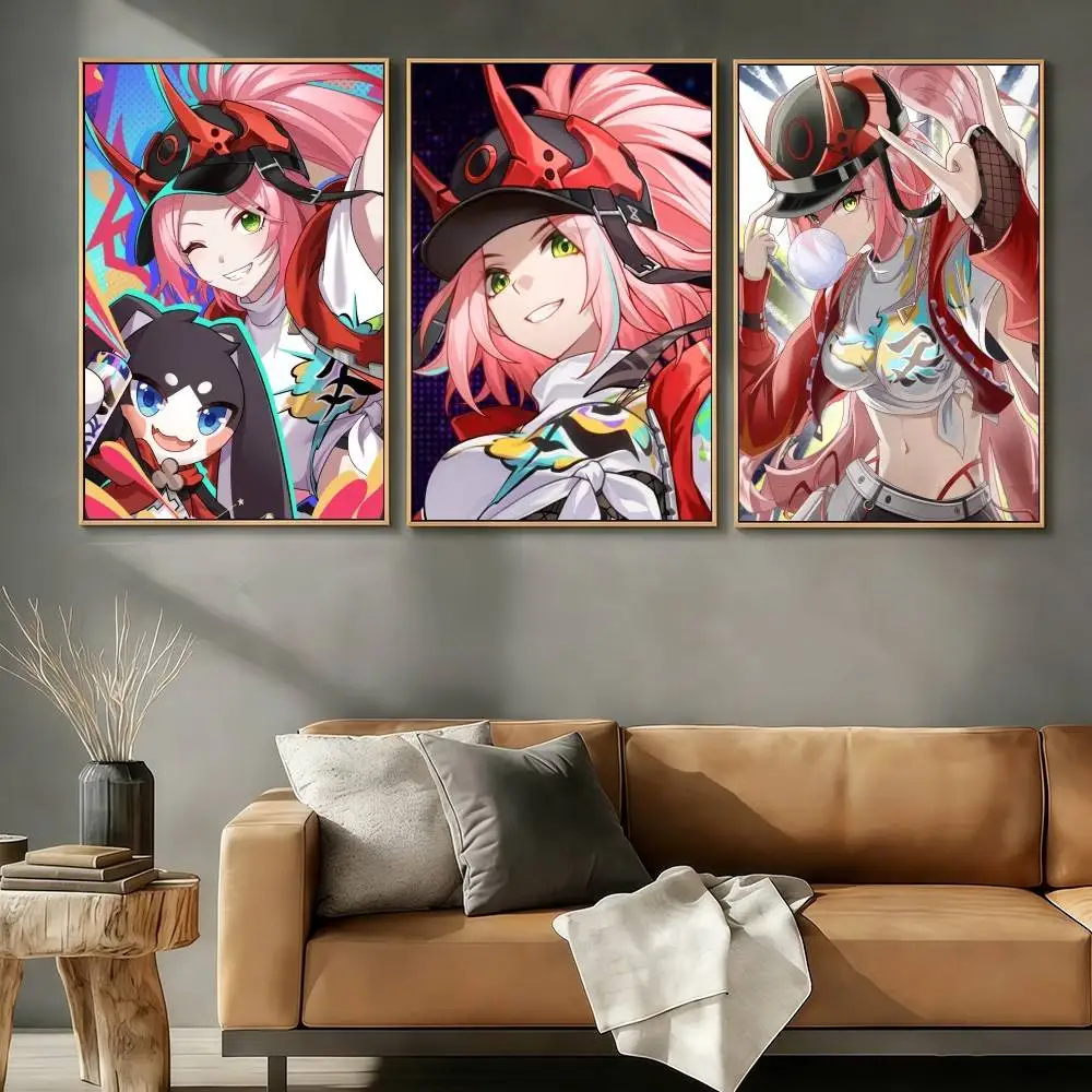 Game Honkai Star Rail Rappa Poster Stickers Premium Art Print Retro Wall Decor Living Room Bedroom Home Waterproof HD Gifts
