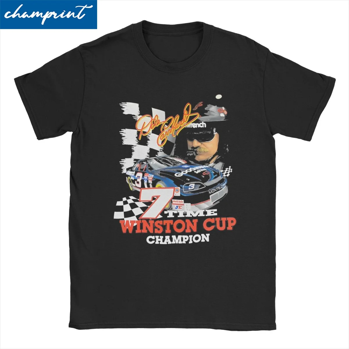 Футболка Dale Earnhardt, футболка для чемпионов Кубка Winston 7 раз, хипстер, 100% хлопок, футболки для гонок, водителей, мотоспорта, одежда 6XL