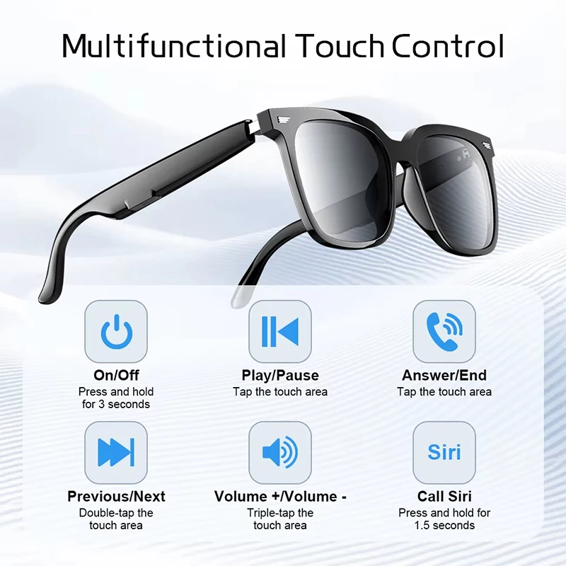 Xiaomi Yj-01 Smart Wireless Bluetooth Glasses Are Multifunctional Music Listening Sunglasses And Anti Blue Light Sports Glasses - Image 6