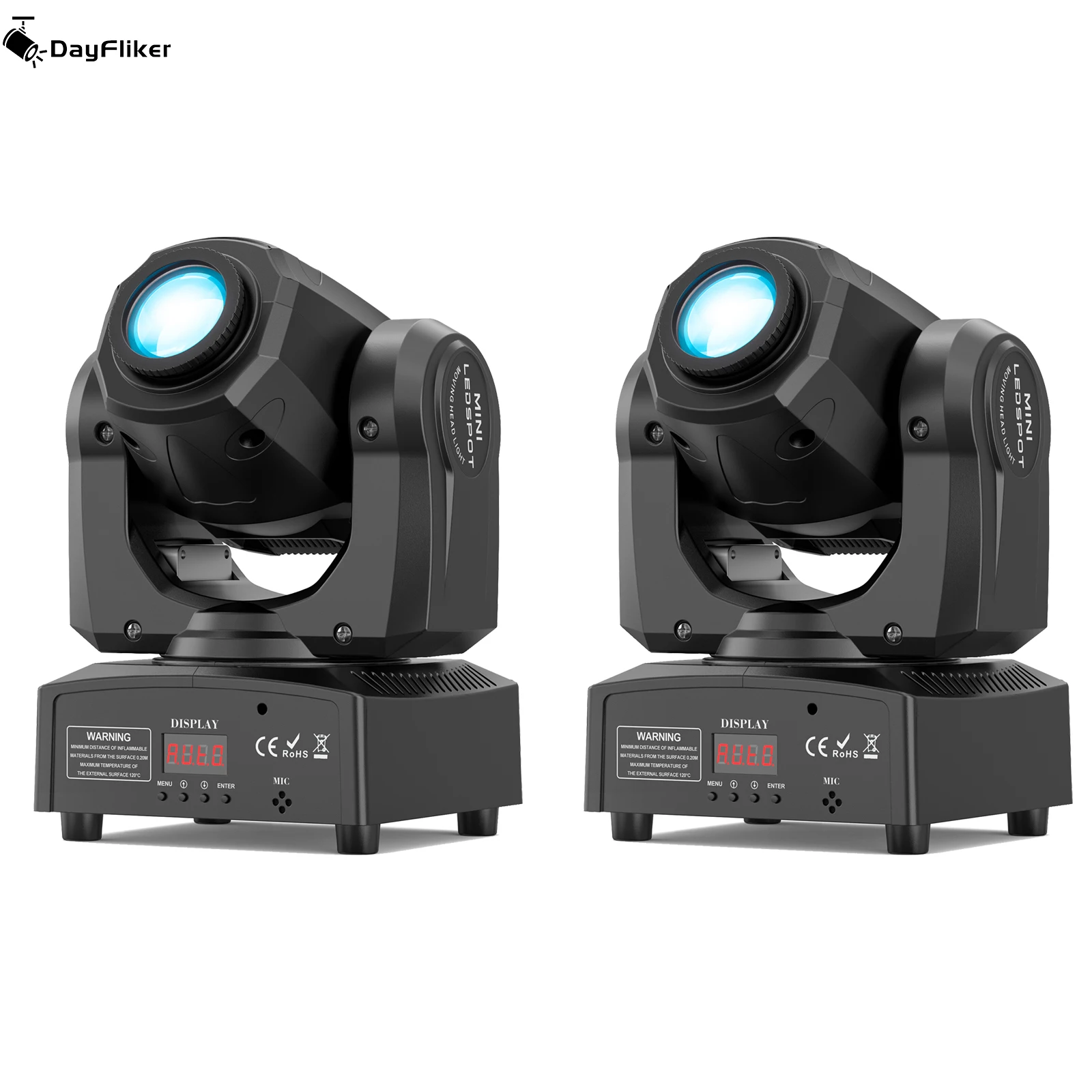 DayFlicker 2Pcs 150W LED Light Pattern Light Stgae Effect Moving Head Light With Remote Control DMX For Wedding Concert Club KTV