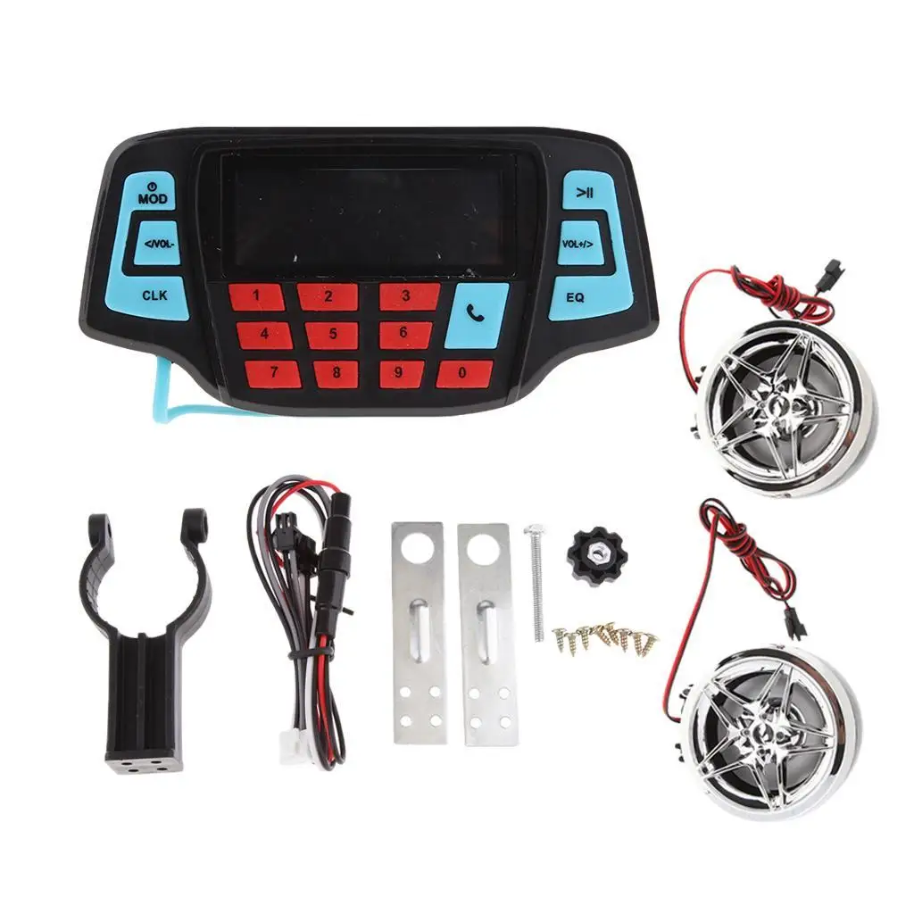 UTV ATV Motorcycle Audio Amplifier USB MP Radio Car Speakers