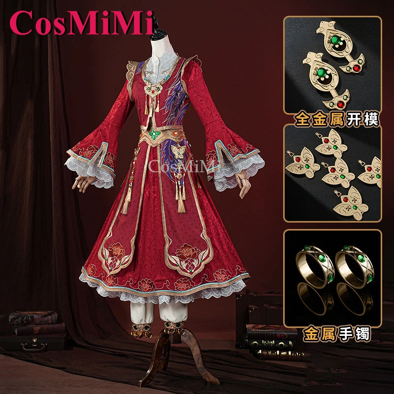 CosMiMi Entomologist/Melly Plinius Cosplay Game Identity V Costume Fashion Elegant Red Dress Halloween Party Role Play Clothing