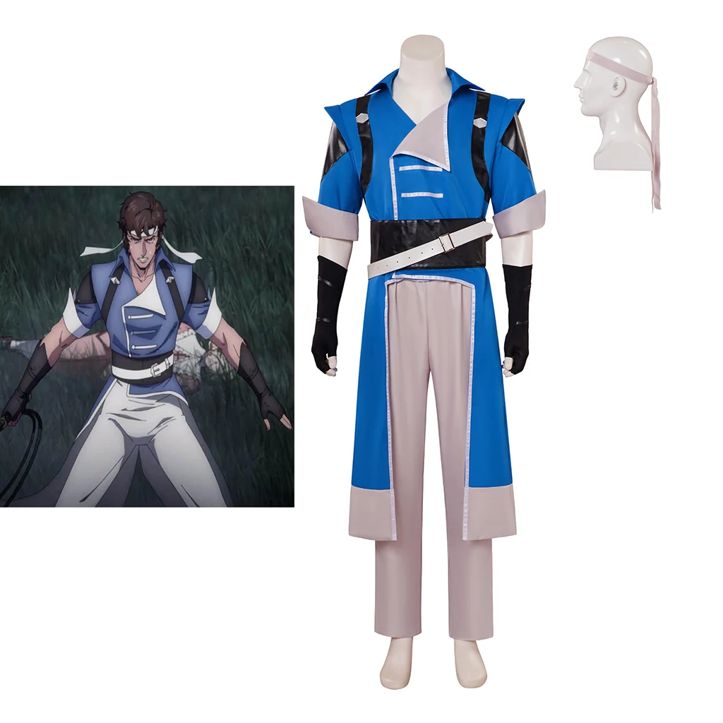 

Richter Belmont Cosplay Game Costume For Men Fantasia Battle Uniform Suit Halloween Carnival Party Warrior Disguise Outfits