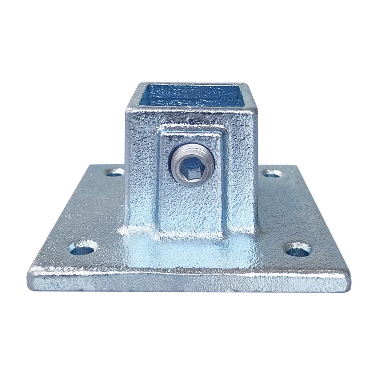 Imagem -03 - Encaixes Galvanizados do Tubo do Ferro Conector Quadrado da Tubulação Corrimão Faça Você Mesmo Solda-livre Junção do t Base 40*40 mm