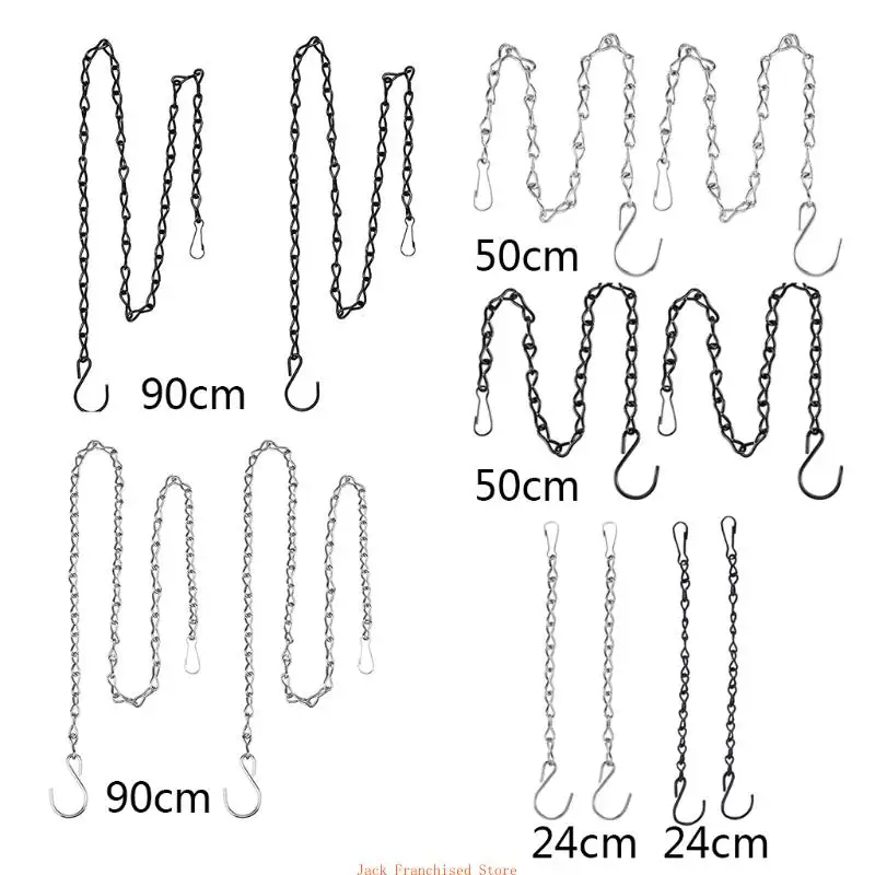 2 szt. Wiszące łańcuszki do kosza na doniczki Karmniki dla ptaków Sadzarki Latarnie Ozdoby Wieszaki na rośliny