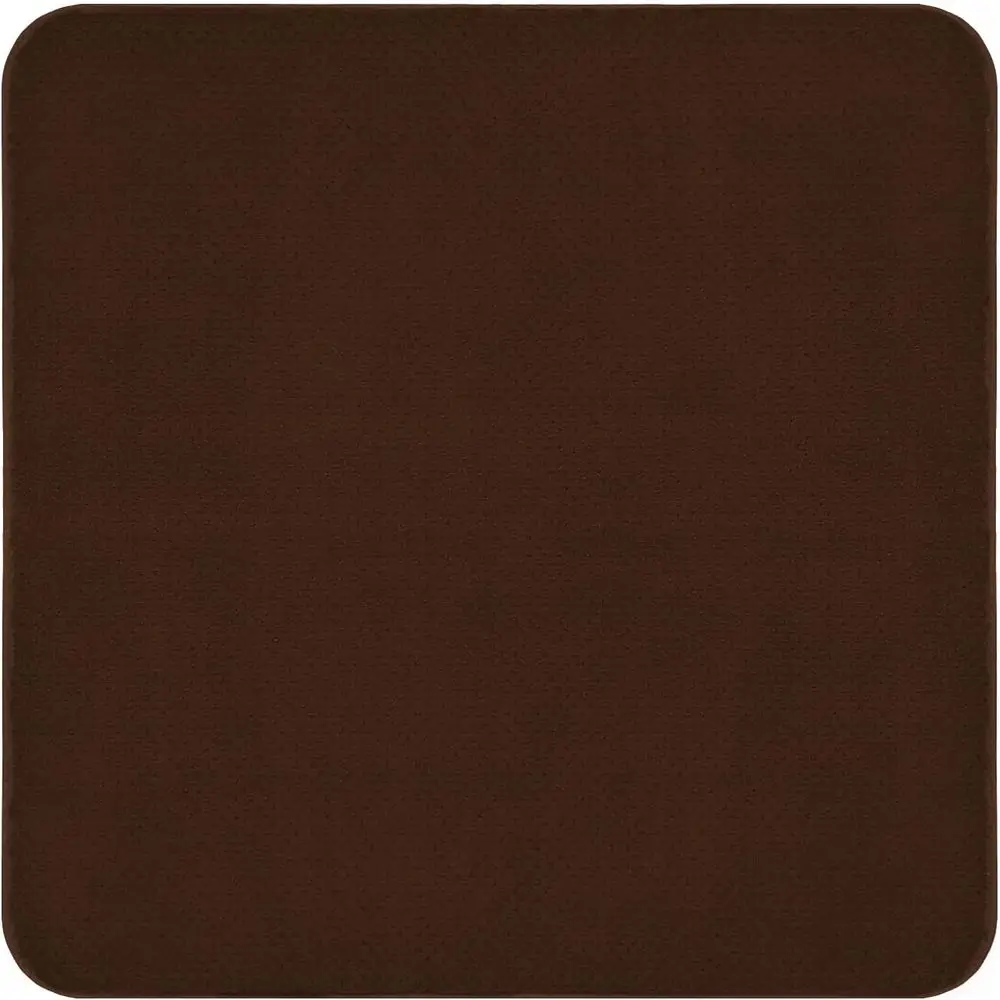 Alfombra antideslizante marrón chocolate de 3x3 pies: antideslizante, resistente a las manchas, agradable para mascotas para espacios habitables