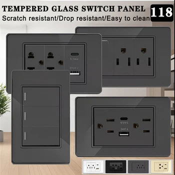 Glass Wall Socket with Dual USB-C Ports 2