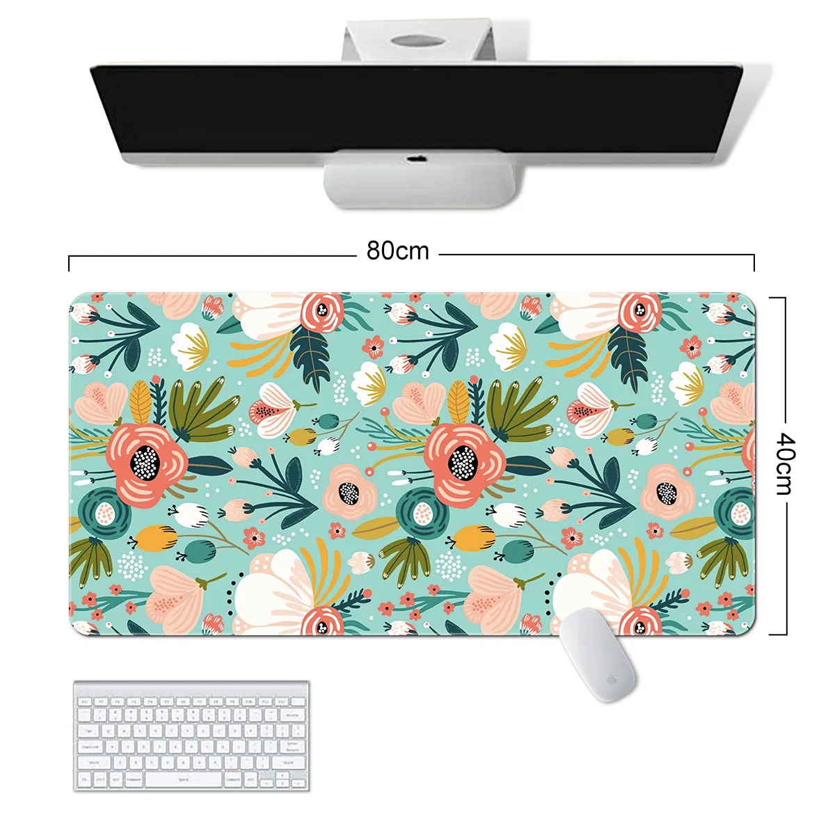 Tapis de souris de jeu Anime Flower, tapis de souris jaune Sub, tapis de souris de bureau, tapis de clavier en polymère, accessoires de joueur de bureau, table