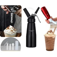 Professional 500ml Cream Whipper with 3 Nozzles Aluminum Whipped Cream Dispenser Cream Foamer DIY Bake Tools