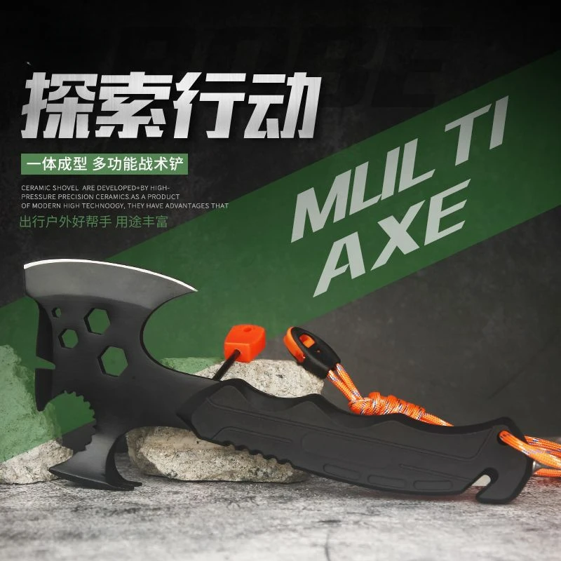 Multifunctional Outdoor Camping Site Hammer, Fire Protection Equipment, Self-protection, Multi-purpose Mountain Board Axe