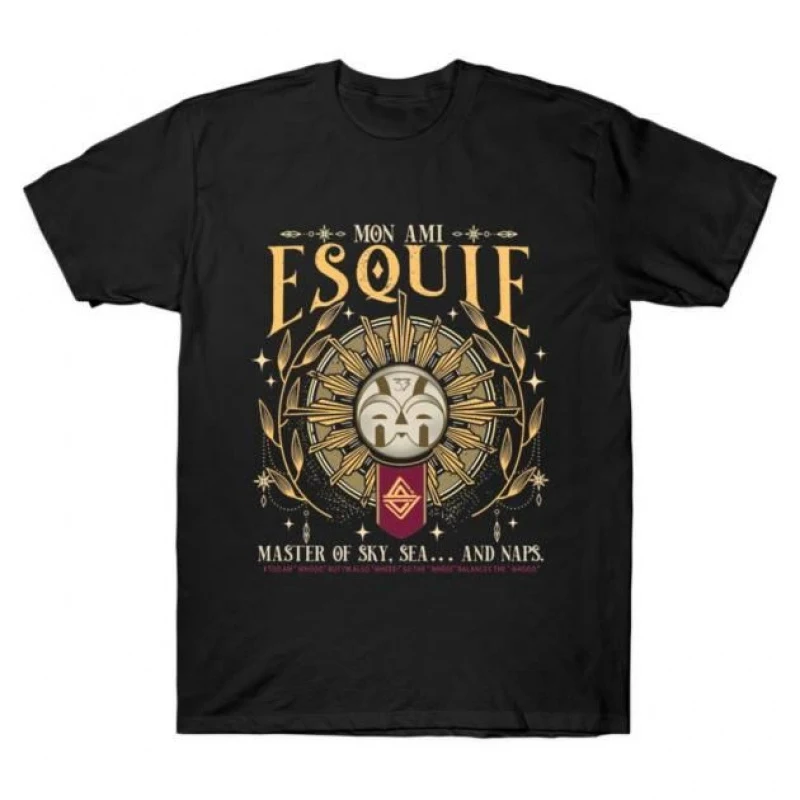 

ESQUIE CLAIR OBSCUR EXPEDITION 33 Gift Clothes for RPG gamer 100% cotton printed tee Short Sleeve Graphic T-Shirt All size tops