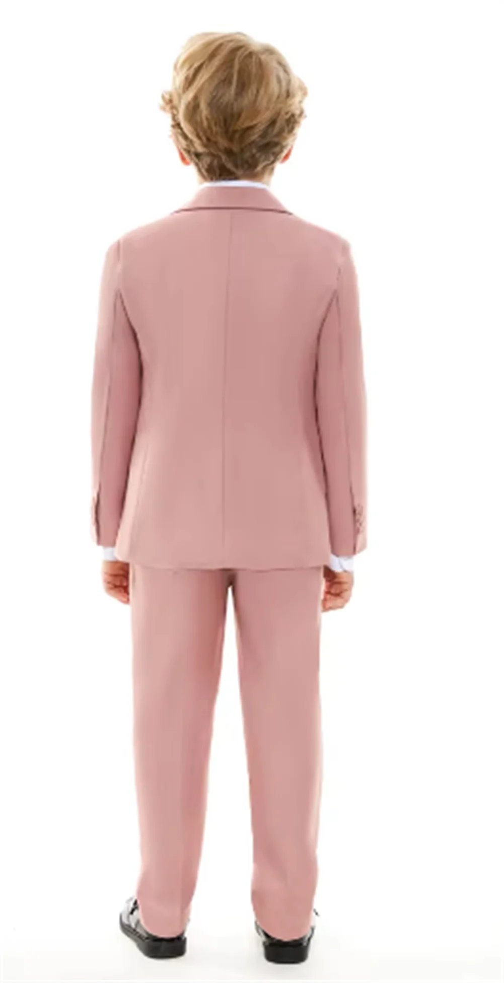 핑크 귀여운 소년 세트 세트, 소년 생일 파티 세트 세트, 우아한 반지 소년 세트, 공식 파티 소년 세트 재킷 조끼 바지, 3 개