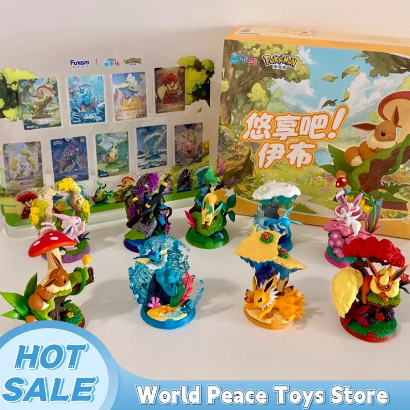 

FUNISM Pokemon Eevee Evolution Blind Box Anime Figure Collectible Room Desktop Decor Ornament Kids Trendy Toy Birthday Gifts