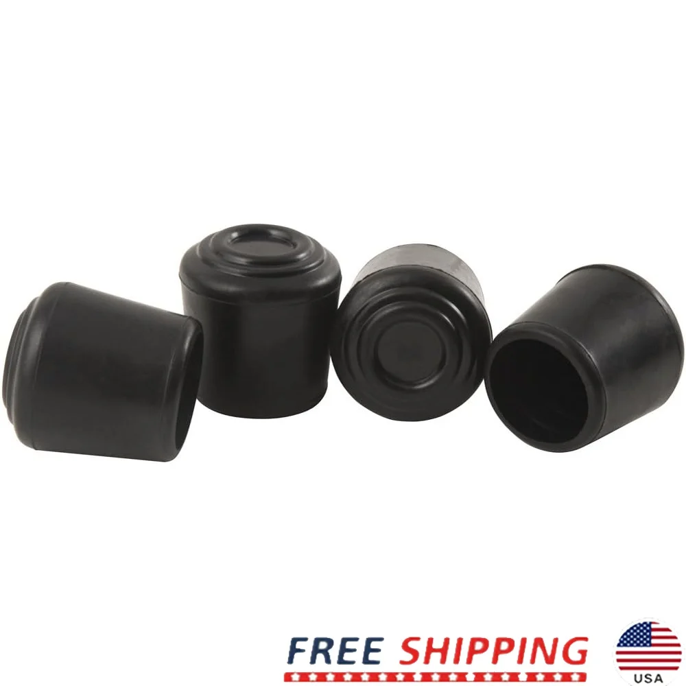 

Rubber Furniture Leg Tips 4 Pack 3/4 Inch Round Protectors Hardwood Floors Easy Installation Durable Slip On Design