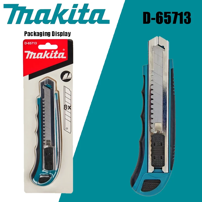 

Makita D-65713 Art Knife 8X Blades Easy Loading Sharp Cutting Cutting Stable Grip Design Knife Hand Tool
