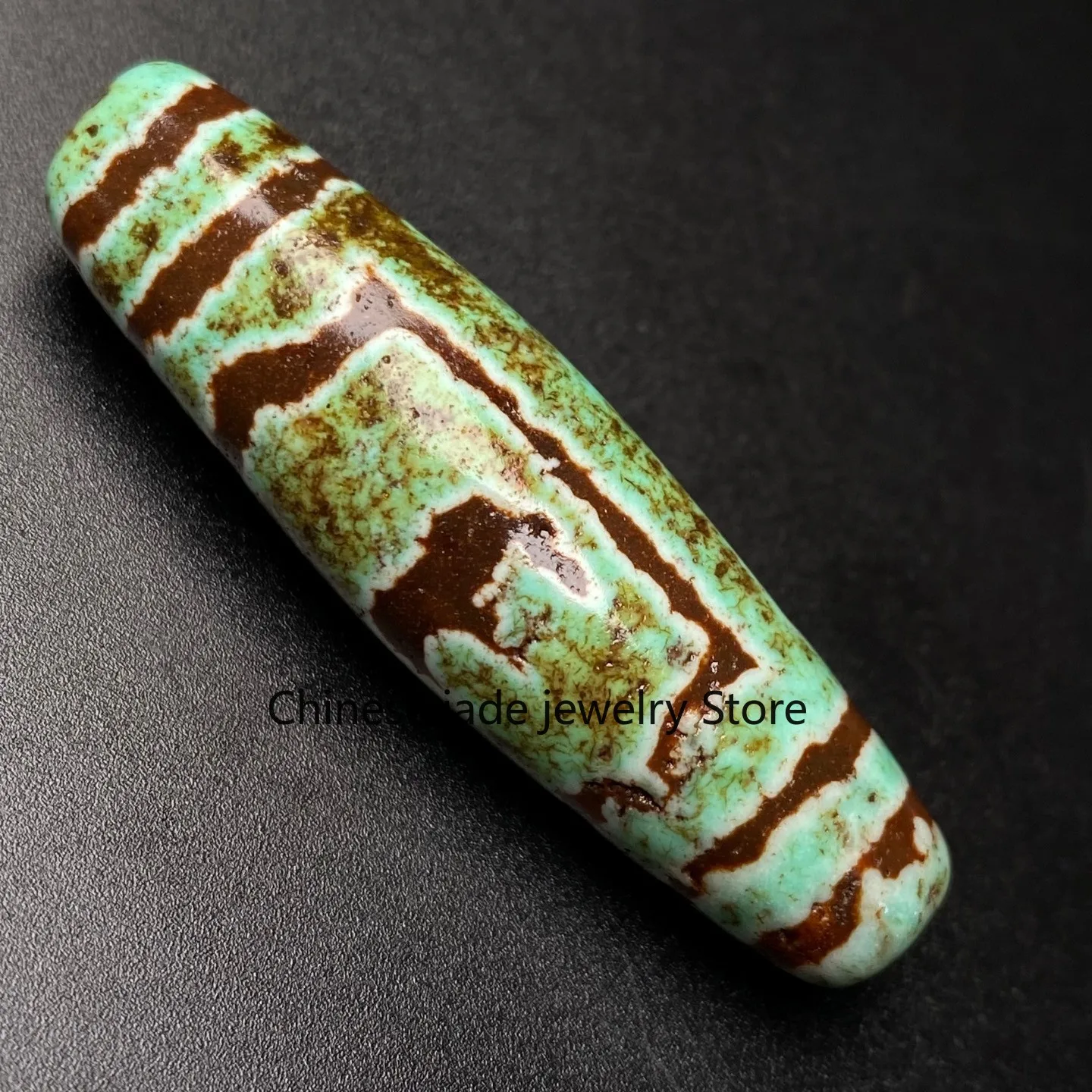 Rare Tibetan Buddhism Agate Garuda Bird Dzi Bead Amulet Necklace Pendant G4808
