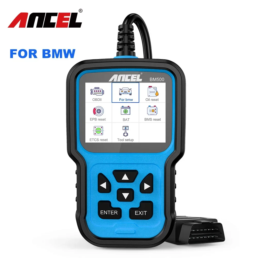 

ANCEL BM500 Full System OBD2 Scanner for E93 E65 Airbag EPB SAS TPMS Reset OBD 2 Diagnostic Multi-language Car Diagnostic Tool