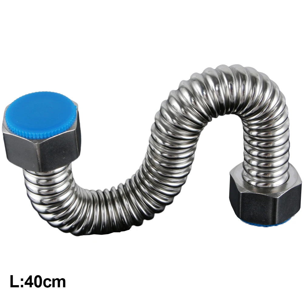 G1/2 30/40/50/60CM Water Inlet Hose Water Heater Hot And Cold Metal Hose Upper Pipe Water Inlet Pipe Toilet Faucet Bellows