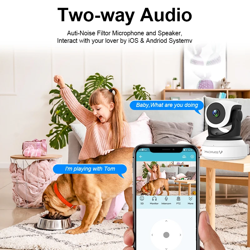 Vstarcam 1080P Wifi IP caméra de sécurité 2MP intérieur suivi automatique HD Vision nocturne Surveillance Audio bidirectionnelle bébé moniteur caméra pour animaux de compagnie