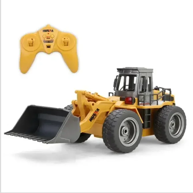 Multifunction 2.4GHz 6 Channel 1/18 Remote control Metal Bulldozer Charging RC light Car truck excavator model toy kids gift