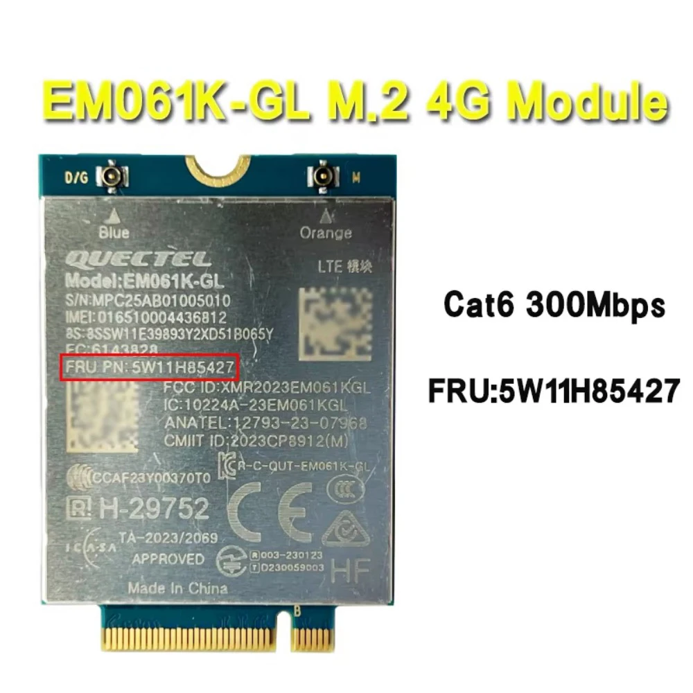 Quectel EM061K-GL FRU 5W11H85427 4G WWAN Card LTE Cat6 Module For Thinkpad T14 X13 T14S L13 T16 L14 L16 G1 G2 G3 G4 G5 G6 Laptop