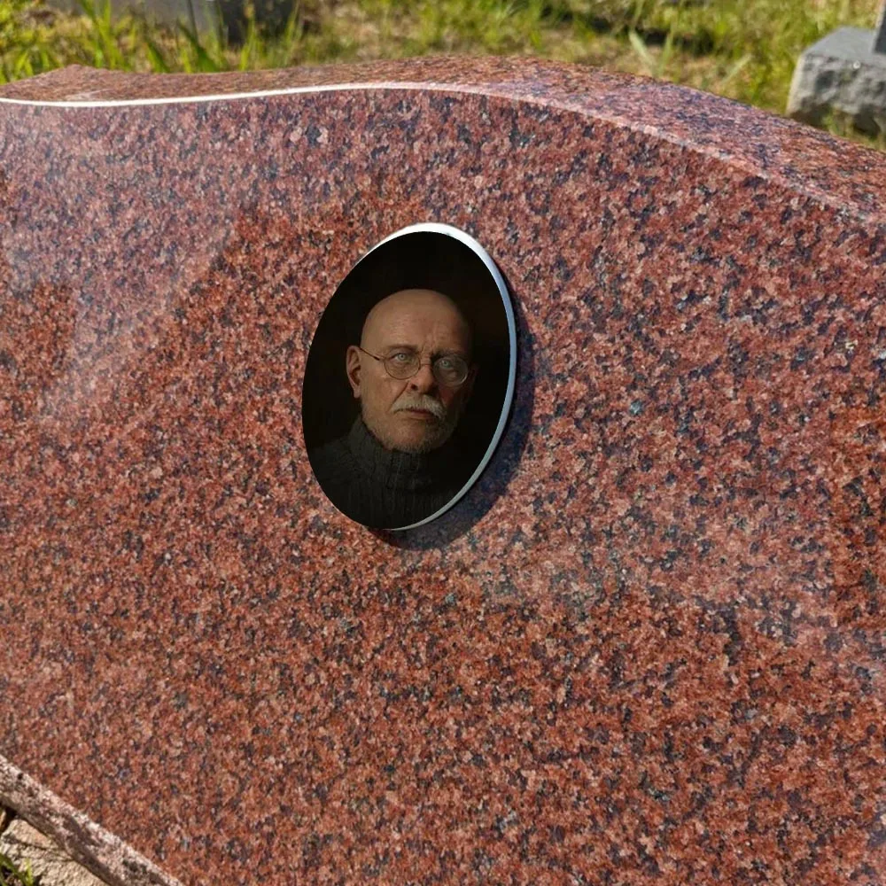 2D Flat Not 3D 1pc Custom Photo Memorial Headstone Tile Veterans Day & Pet Memorials - Elegant Keepsake Gift Pet Memorial Gift - view 3