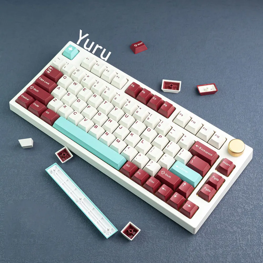 GMK yuru poškrabané třešeň profilu ABS doubleshot 172keys pro MX spínač mechanická klávesnice