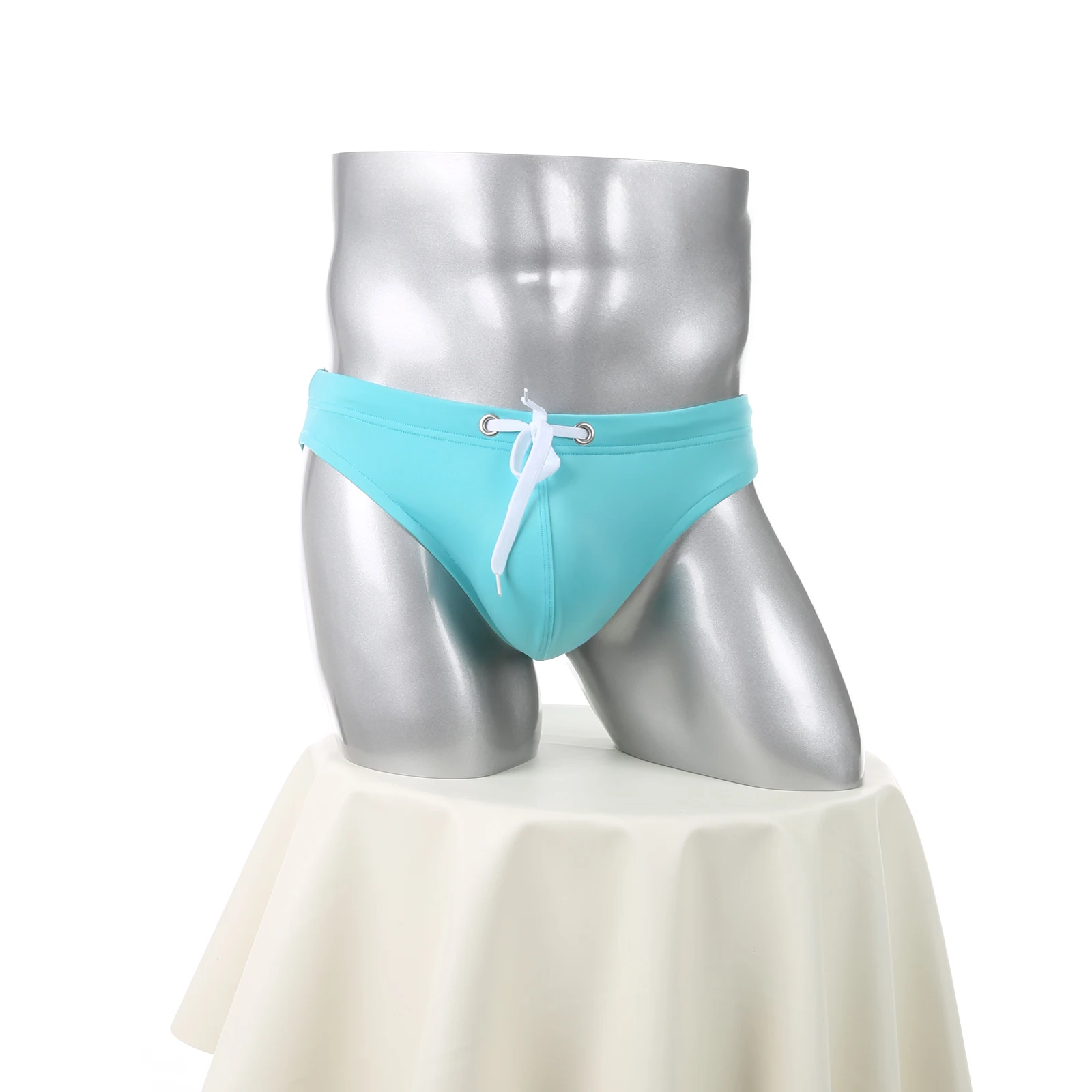 Herren-Slips mit niedriger Taille, Bikini-Unterwäsche mit Kordelzug, sexy Unterwäsche, weiche U-förmige Unterhose, lässiger Slip, klassisch für den Alltag – Detail 24