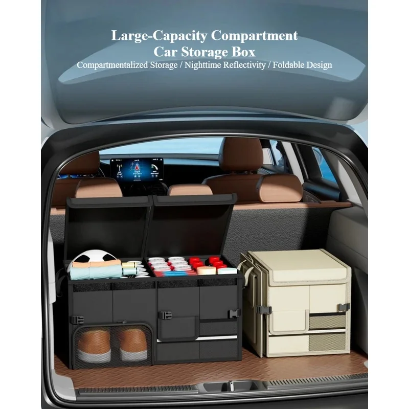 Car Trunk Organizer – Foldable, Large-Capacity Storage Box for Camping & Travel