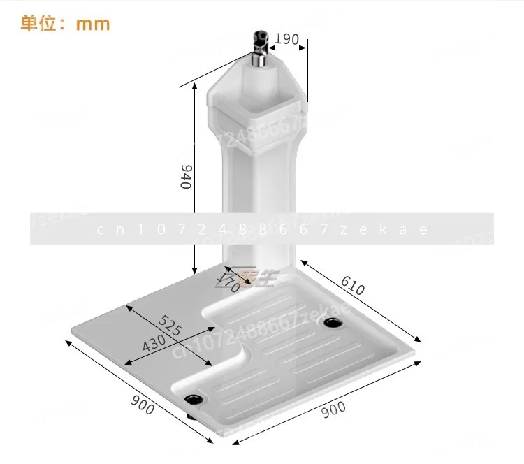 

900X900 Shower Base, RV Toilet Suite Toilet Cabinet Bathroom RV Shower Room Chassis