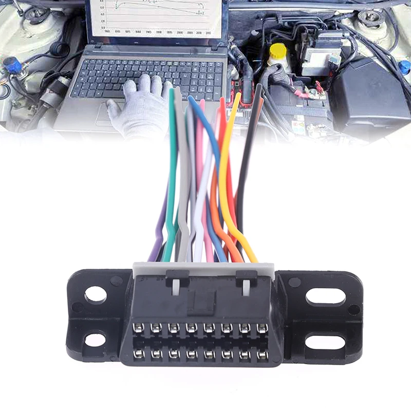 New 16 Pin OBD2 Cable Female Extension Connector OBD 2 Adapter Cable