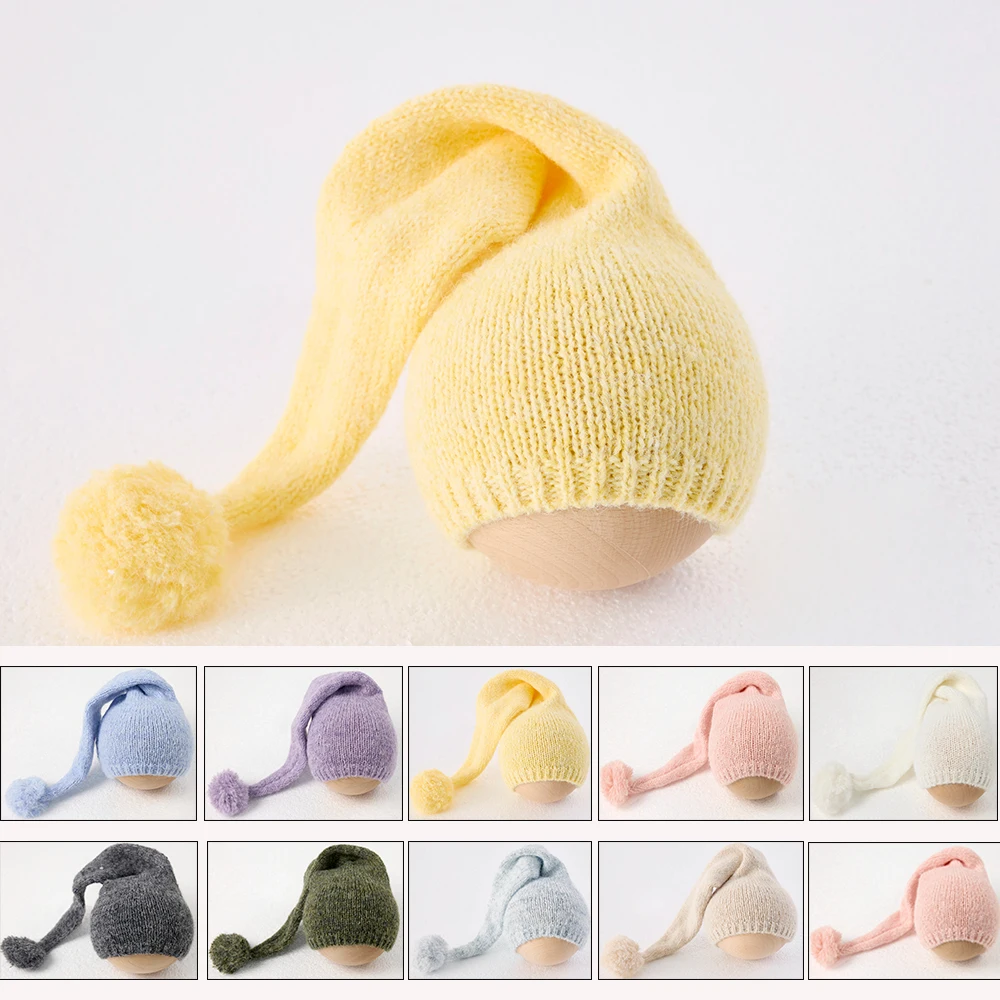 gorro-de-malha-para-recem-nascidos-chapeu-pom-pom-para-fotografia-aderecos-branco-infantil-menina-chapeu-sonolento-cauda-longa-recem-nascido-acessorios-para-fotos
