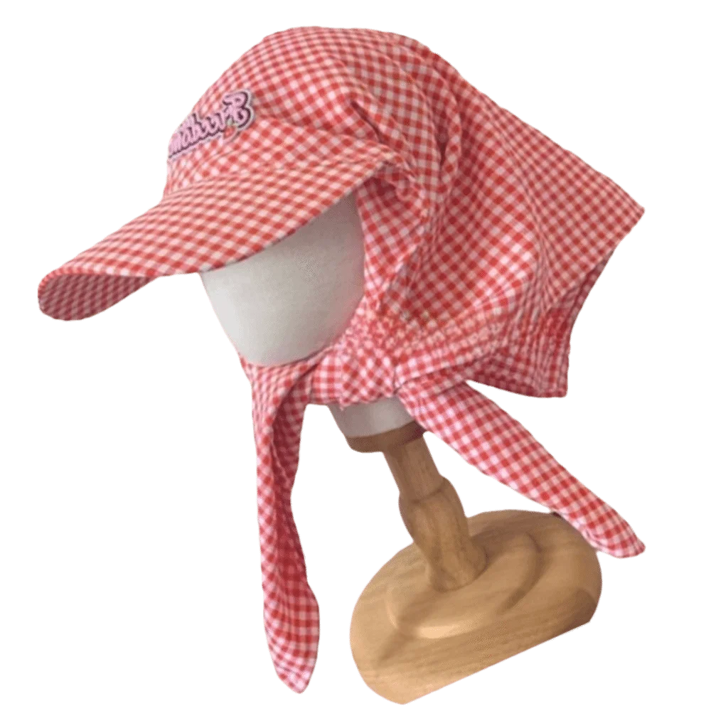 

Хлопковый корейский головной платок, бейсбольная кепка, быстросохнущая дышащая треугольная бейсболка, клетчатая милая кепка