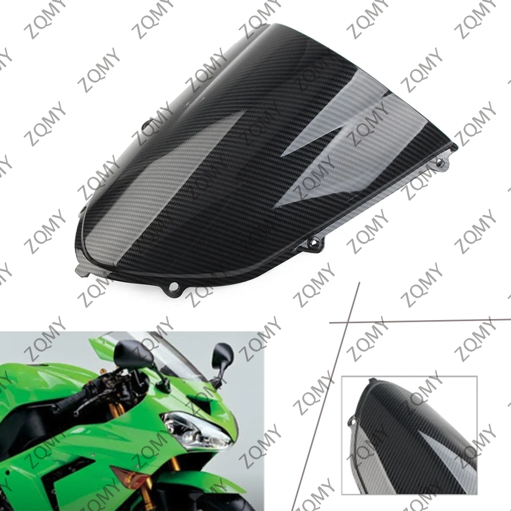 جديد دراجة نارية ألياف الكربون ABS الزجاج الأمامي شاشة الرياح درع حامي لكاواساكي ZX10R 2004-2005