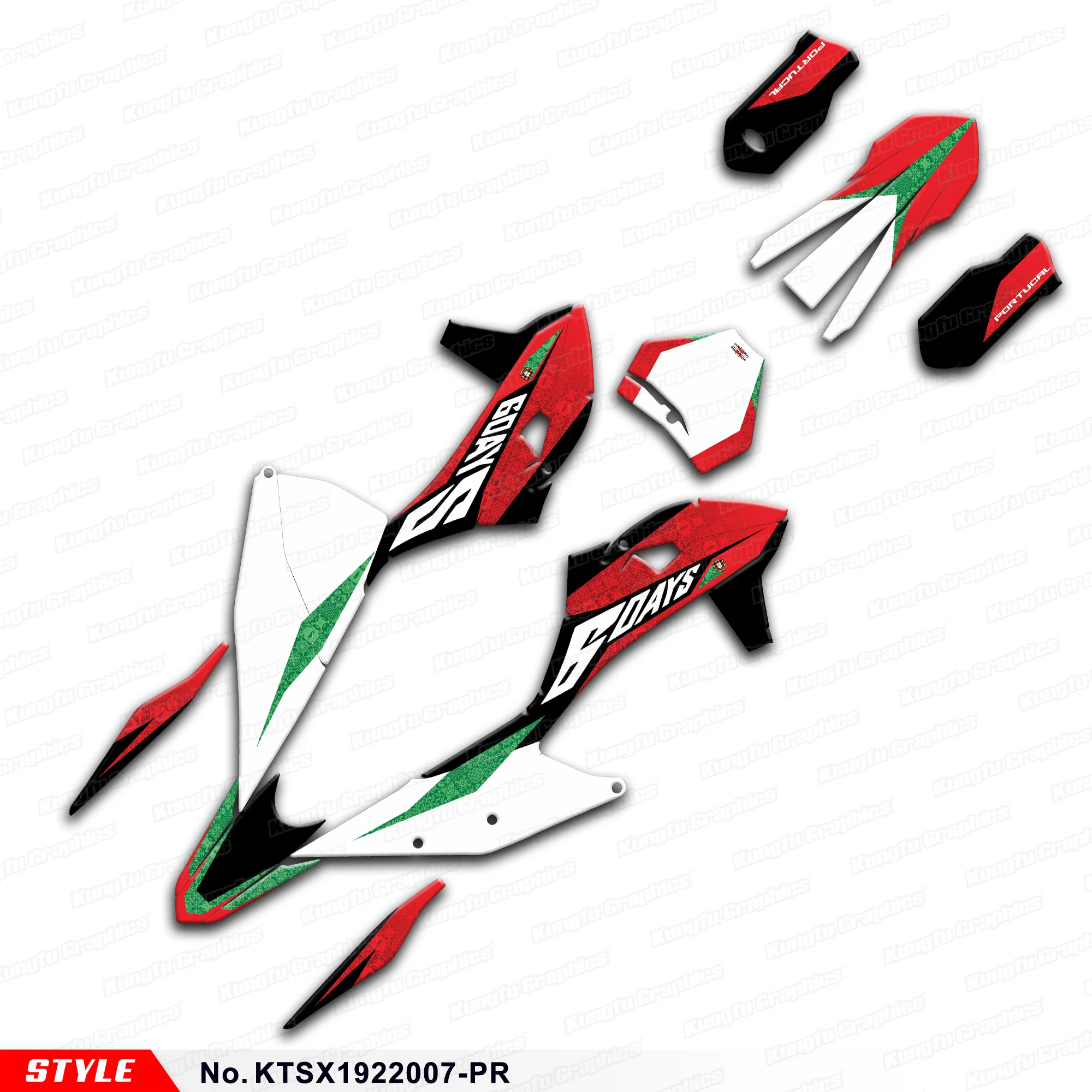 JY RACING MX Graphics Sticker Kit for KTM 125 150 250 350 450 SX SXF XCW EXC SIX DAYS 2019 2020 2021 2022, KTSX1922007-PR