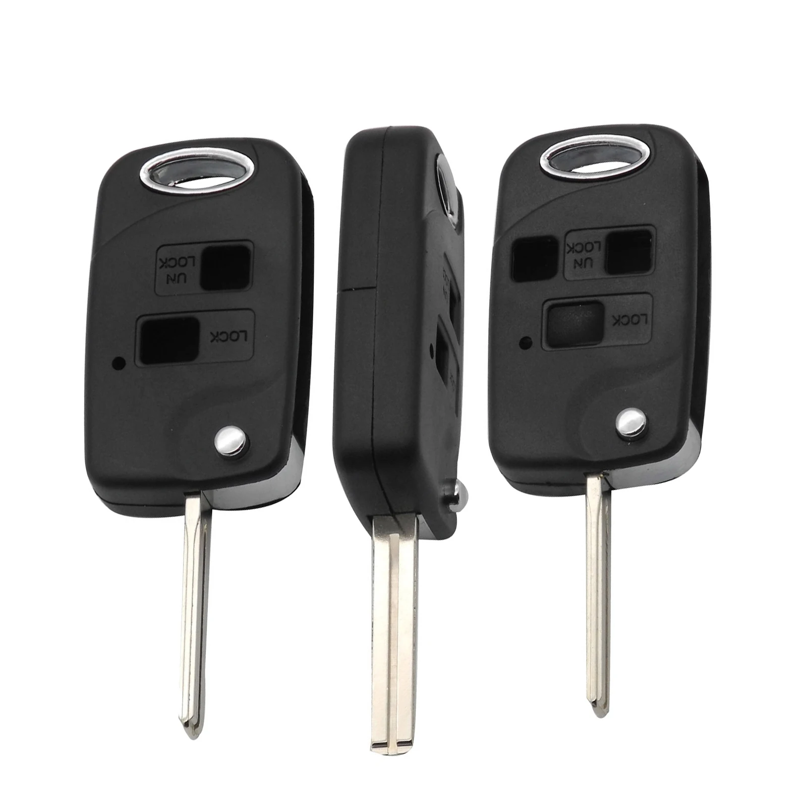 

Jingyuqin New Remote Car Key Shell TOY43 Blade Modified For Toyota Land Cruiser Camry Corolla FJ 2/3 Buttons Uncut Blank Case