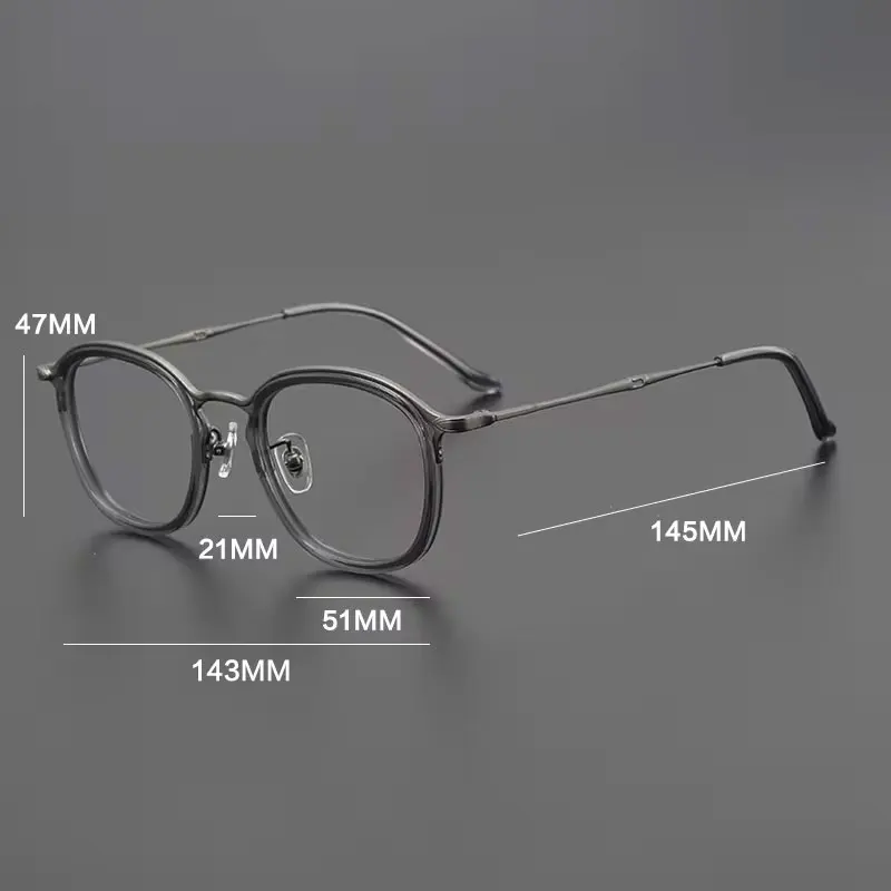 Korea Pure Titanium Eyeglasses Frame Men 2023 New Prescription Myopia Optical Glasses Frame Women Vintage Luxury Brand Eyewear