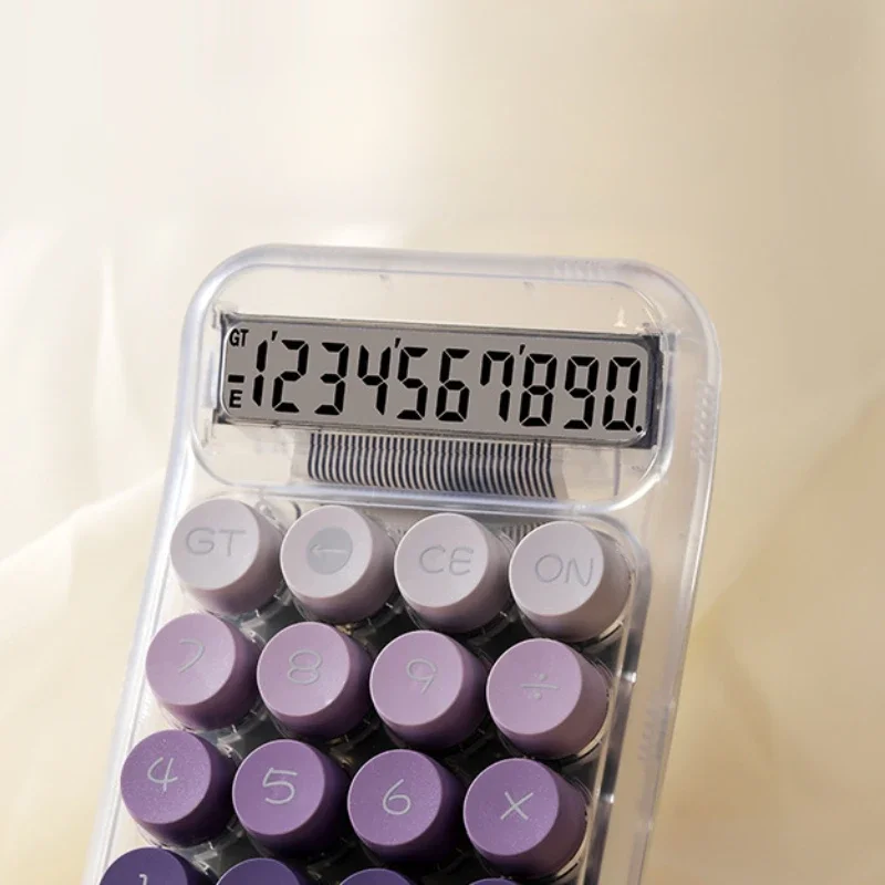 آلة حاسبة Kawaii متدرجة 10 بت لسطح المكتب، مناسبة لمكاتب الأعمال والمنازل ومستلزمات القرطاسية المدرسية